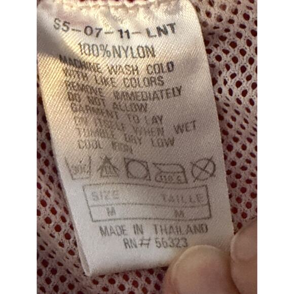 Nike Shorts Mens M Red Nylon Swim Trunks Mesh Lined Logo Running Blokecore - Picture 7 of 11